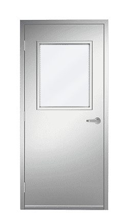 Stainless Steel Door - Half Glass Window, Wide Stile