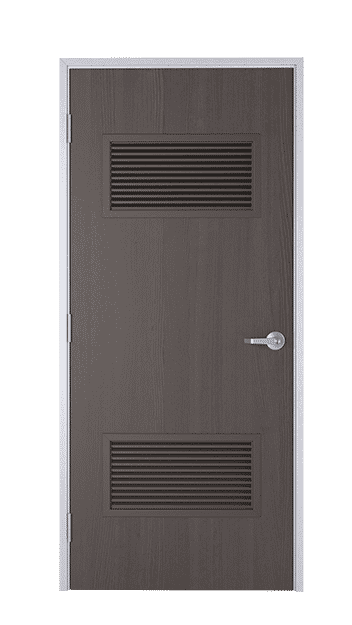 Solid Core Wood Door - Louver Bottom & Top