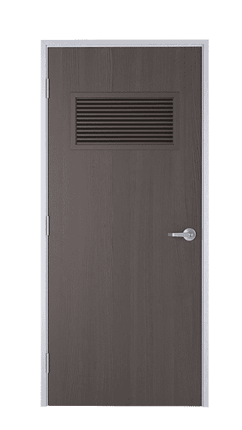 Solid Core Wood Door - Louver Top