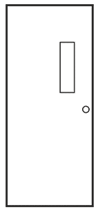 Wood & Metal Commercial Doors - Icon Outline