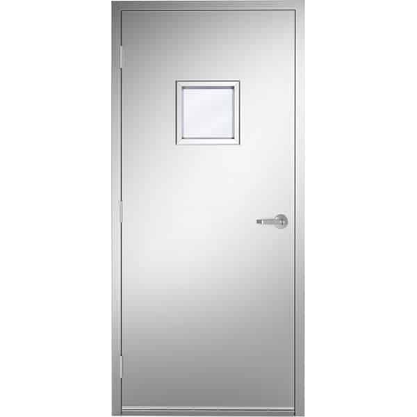 18ga 304 Stainless Steel Door No 4 Finish 12 x 12 Fire Rated Vision Lite Product Image