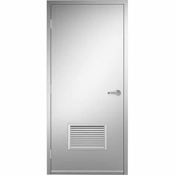 18ga 304 Stainless Steel Door No 4 Finish 18 x 12 Btm Louver Product Image