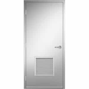 18ga 304 Stainless Steel Door No 4 Finish 18 x 18 Btm Louver Product Image