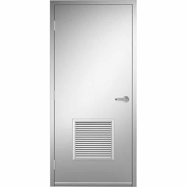 18ga 304 Stainless Steel Door No 4 Finish 18 x 18 Btm Louver Product Image