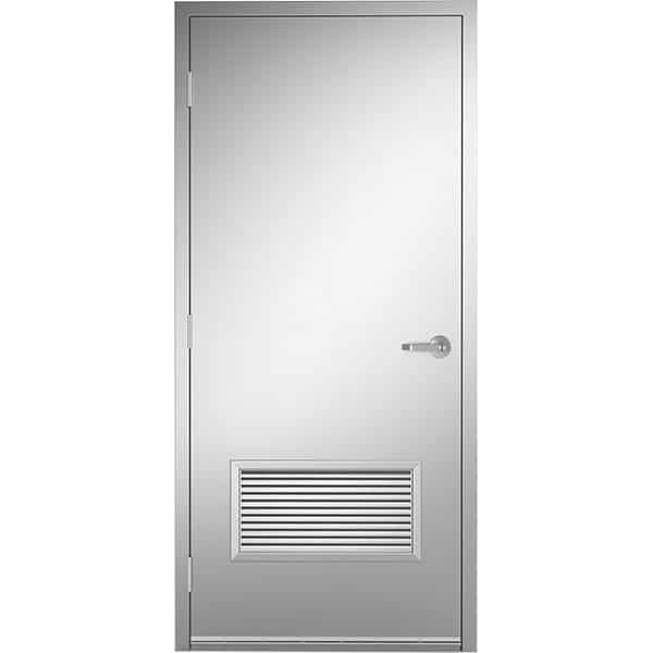 18ga 304 Stainless Steel Door No 4 Finish 24 x 12 Btm Louver Product Image