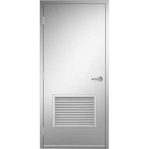 18ga 304 Stainless Steel Door No 4 Finish 24 x 18 Btm Louver Product Image