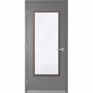 18ga Full Lite Commercial Steel Door