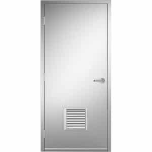 304 Stainless Steel Door No 4 Finish 12 x 12 Fire Rated Btm Louver Product Image