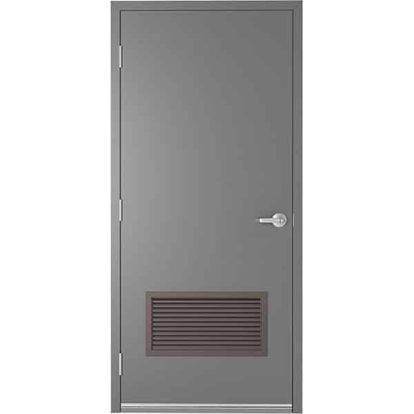 Commercial Steel Door with 24 x 12 Louver