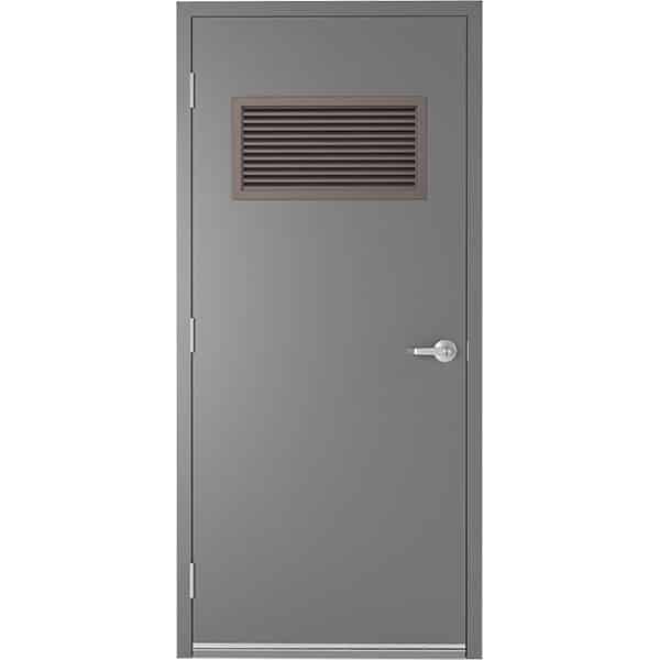 Commercial Steel Door with 24 x 12 Top Louver