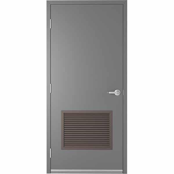 Commercial Steel Door with 24 x 18 Louver
