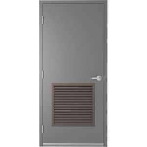 Commercial Steel Door with 24 x 24 Louver