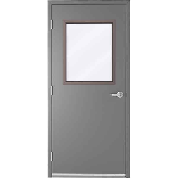 Fire Rated Half Glass Metal Door