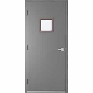 Metal Door With 12 x 12 Fire Rated Glass
