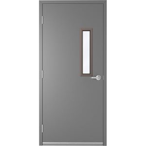 Metal Door With 6 x 27 Fire Rated Glass