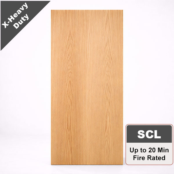 Plain Sliced Red Oak Commercial Wood Door with Structural Composite Lumber Core, Stain Grade