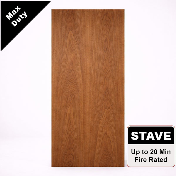 Plain Sliced Walnut Commercial Wood Door with Stave Lumber Core, Stain Grade