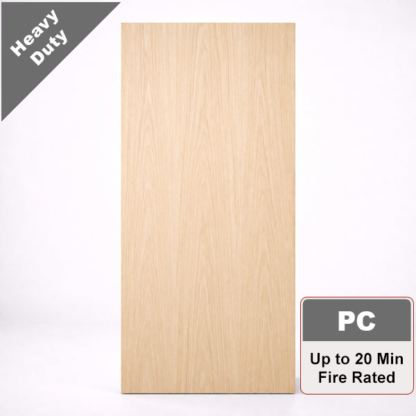 Plain Sliced White Oak Commercial Wood Door with Particleboard Core, Stain Grade