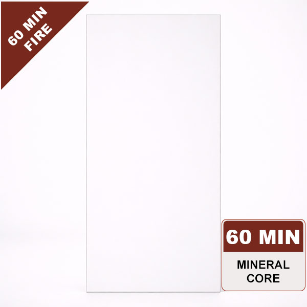Primed Hardboard Commercial Wood Door, 60min. Fire Rated Mineral Core, Paint Grade