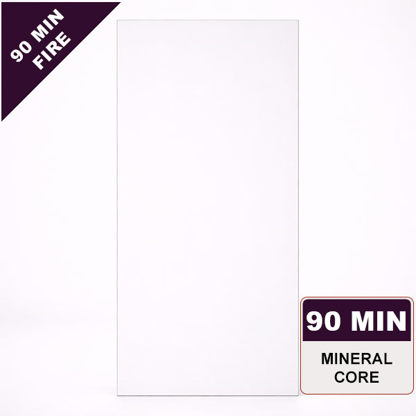 Primed Hardboard Commercial Wood Door, 90min. Fire Rated Mineral Core, Paint Grade