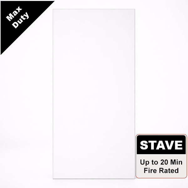 Primed Hardboard Commercial Wood Door with Stave Lumber Core, Paint Grade