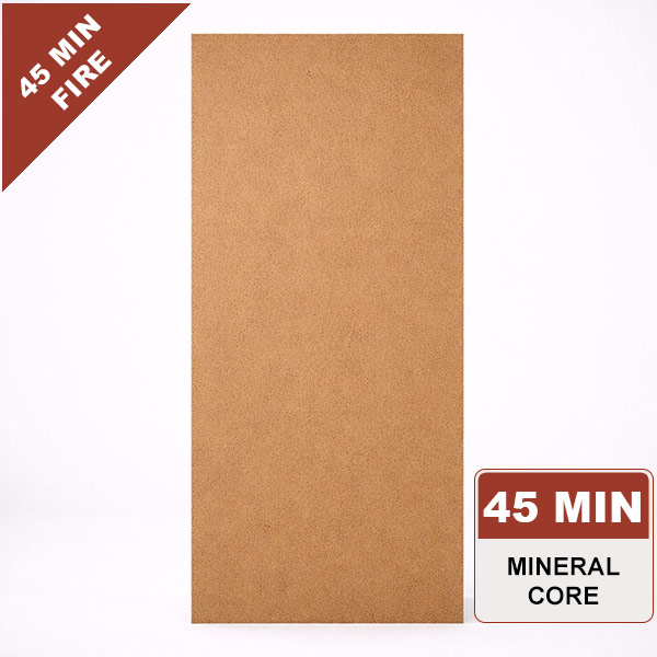 Raw Hardboard Commercial Wood Door, 45min. Fire Rated Mineral Core, Paint Grade