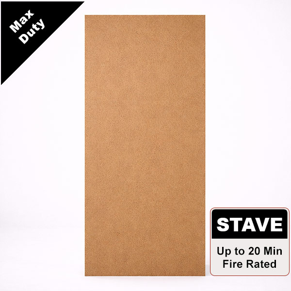 Raw Hardboard Commercial Wood Door with Stave Lumber Core, Paint Grade