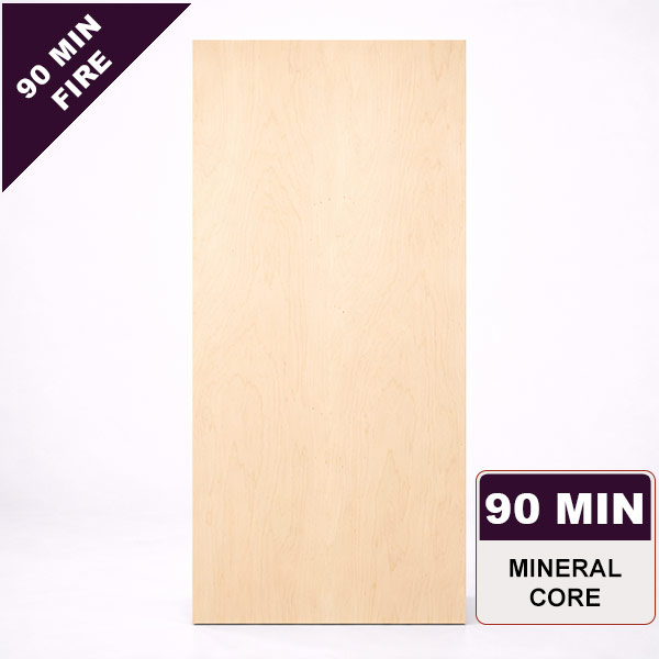 Rotary White Birch Commercial Wood Door, 90min. Fire Rated Mineral Core, Stain Grade