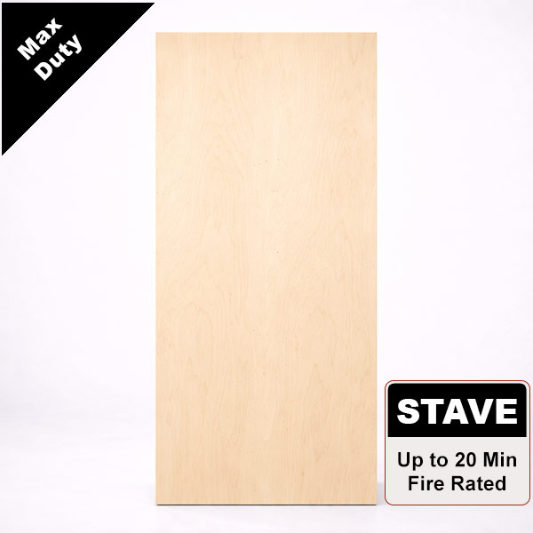 Rotary White Birch Commercial Wood Door with Stave Lumber Core, Stain Grade