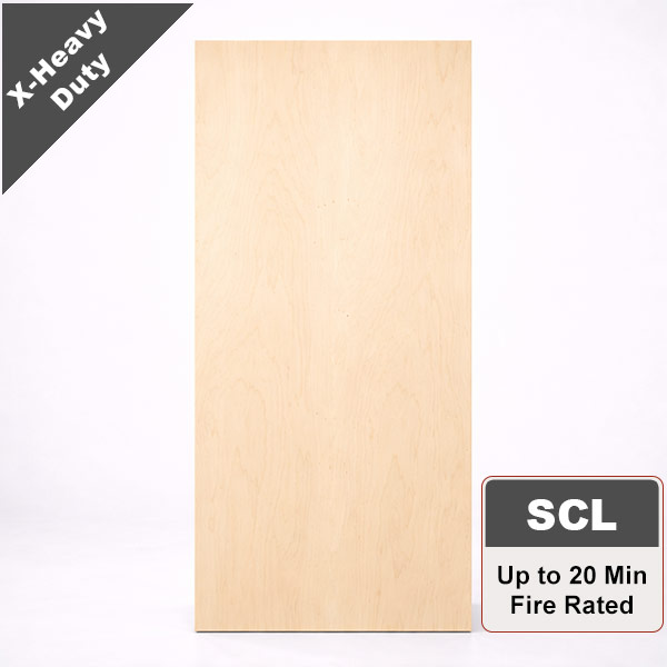 Rotary White Birch Commercial Wood Door with Structural Composite Lumber Core, Stain Grade