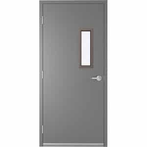 Steel Door 7" x 22" Vision Lite and Tempered Glass