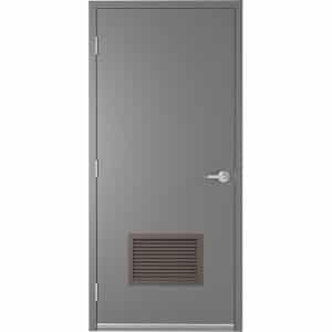 Steel Door with 18 x 12 Fire Rated Louver