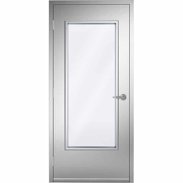 Type 304 Stainless Steel Commercial Door with #4 Brushed Finish