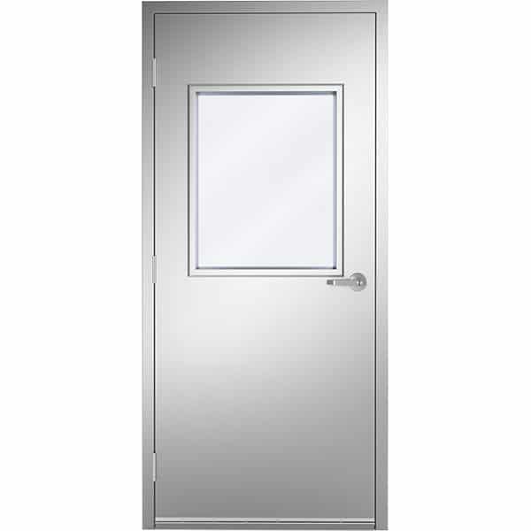 Type 304 Stainless Steel Commercial Door with #4 Brushed Finish