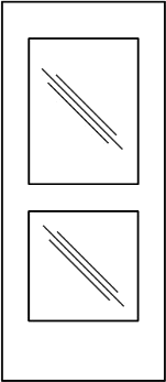 GG - Glass Above Glass 2-Lite Door