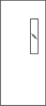 N - Narrow Lite Glass Door